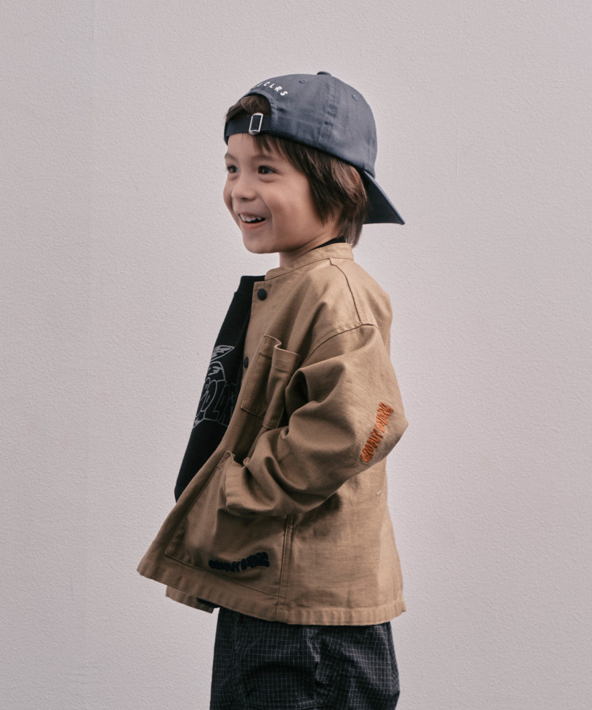 Back Satin Graffiti Bandcollar Jacket