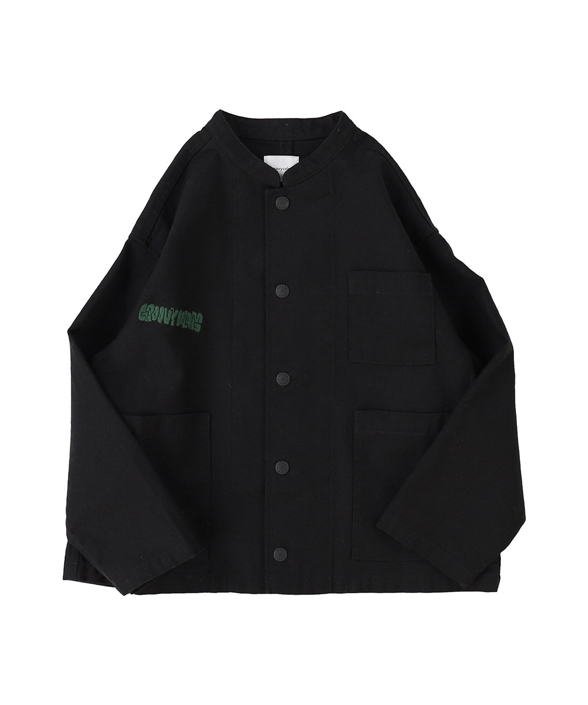 Back Satin Graffiti Bandcollar Jacket