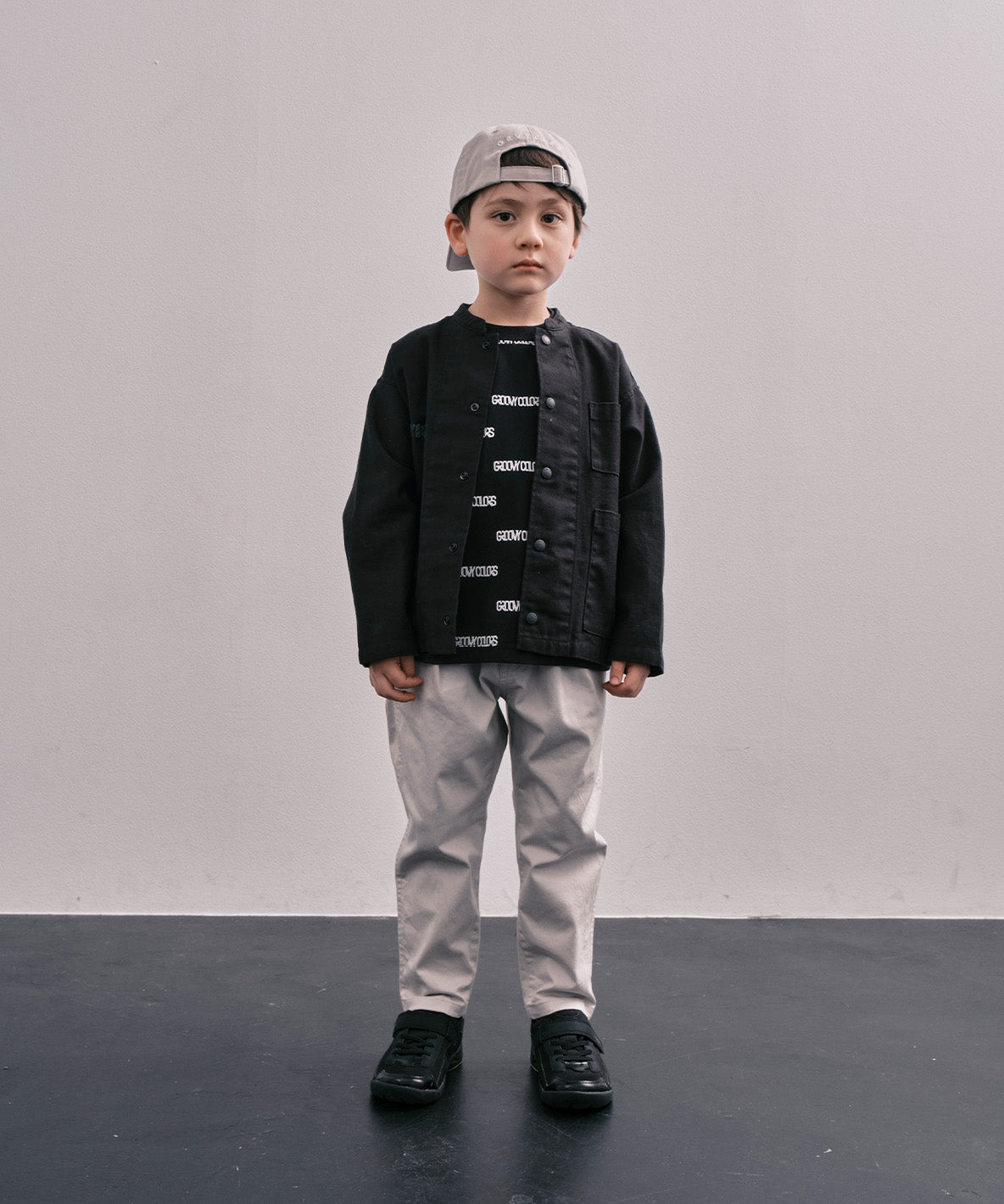 Back Satin Graffiti Bandcollar Jacket