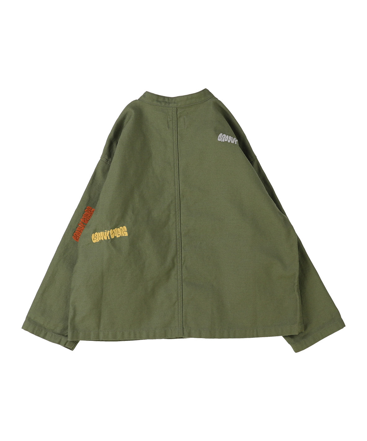 Back Satin Graffiti Bandcollar Jacket