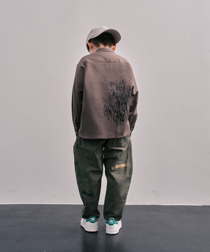 Back Satin Graffiti Balloon Pants