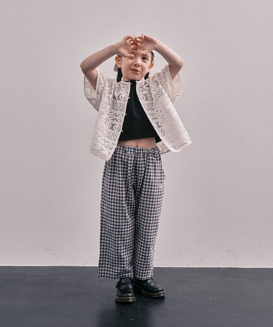 Cotton Dobby Ombre Plaid Pants