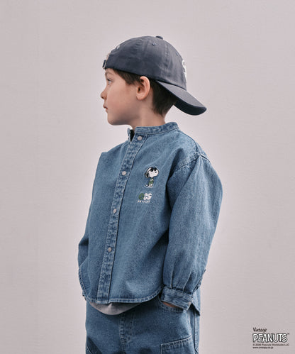 8oz Denim SNOOPY Bandcollar Shirt
