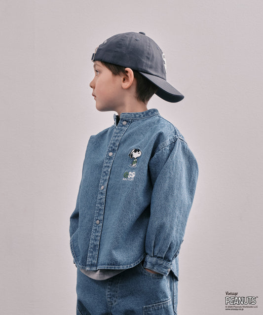 8oz Denim SNOOPY Bandcollar Shirt