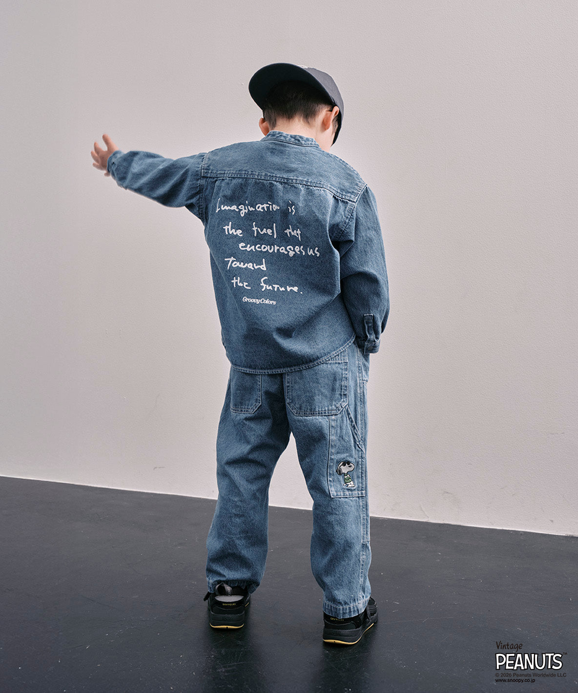 8oz Denim SNOOPY Bandcollar Shirt