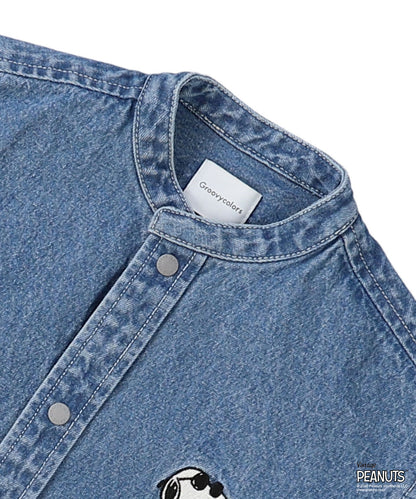 8oz Denim SNOOPY Bandcollar Shirt