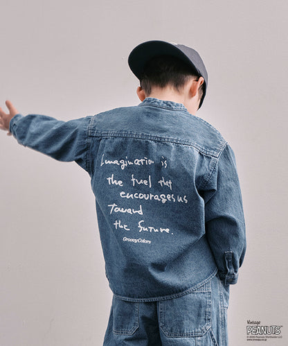 8oz Denim SNOOPY Bandcollar Shirt