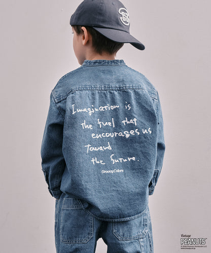 8oz Denim SNOOPY Bandcollar Shirt