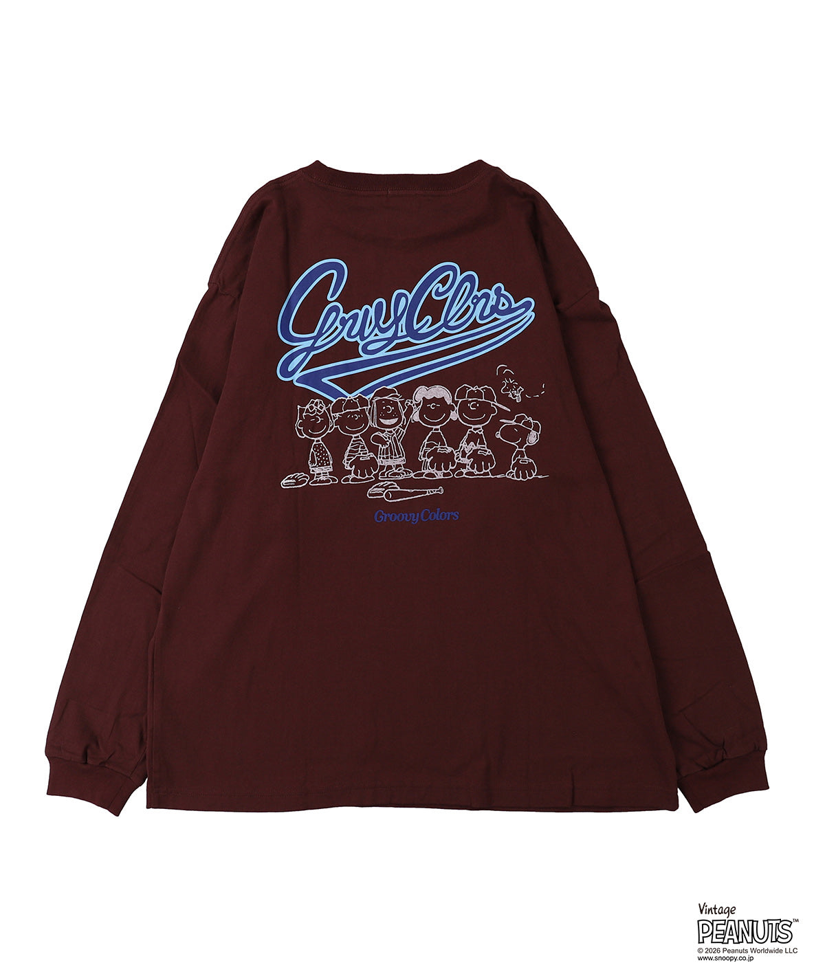 SNOOPY BASEBALL L/S Tee(MENS)