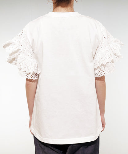 Smooth Cotton Jersey Lacy Tee