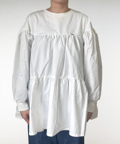 Smooth Cotton Jersey Tiered Tee