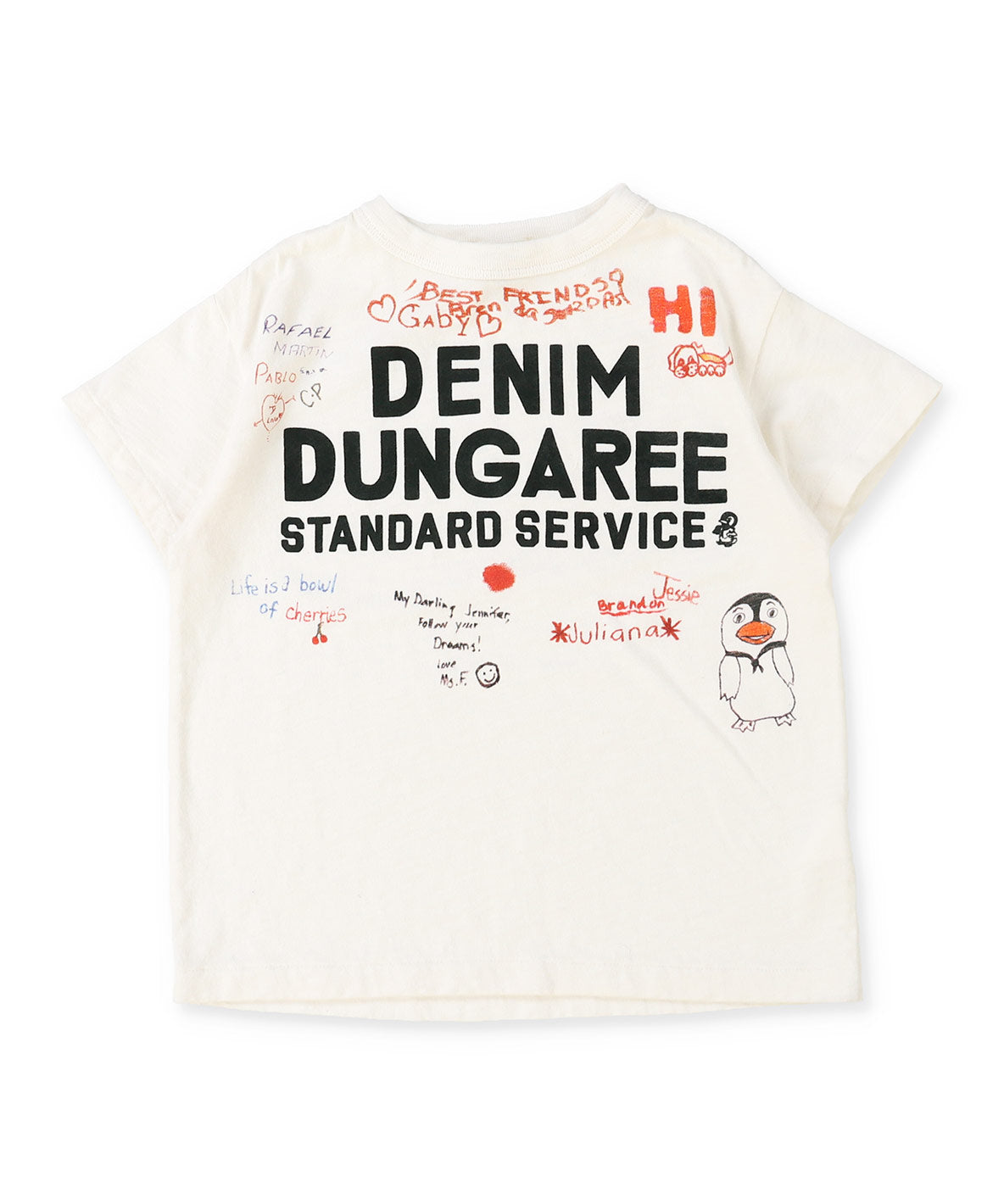 デニムダンガリー SERVICE STAR Tee 危ない 160【穴】T