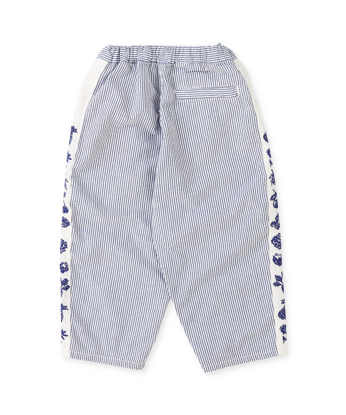 American Cotton Seersucker Line Embroidered Pants