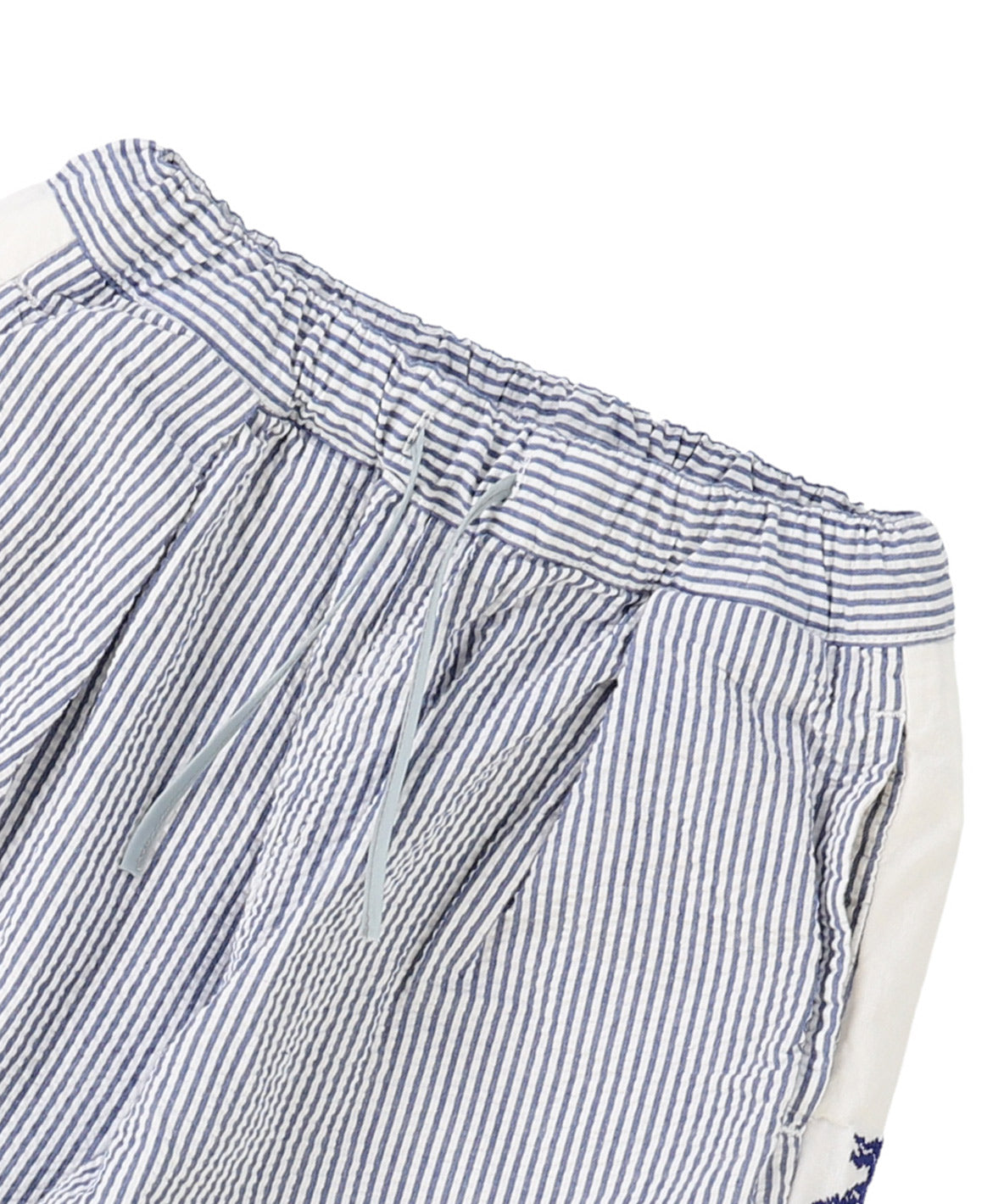 American Cotton Seersucker Line Embroidered Pants