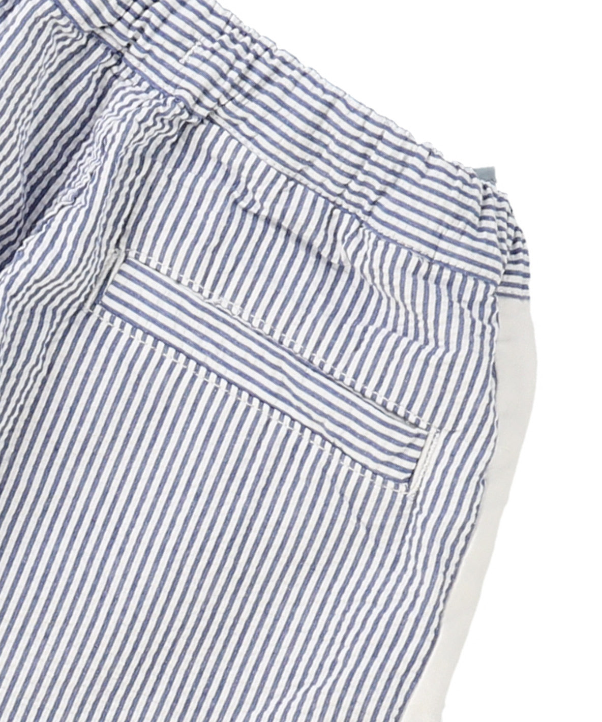 American Cotton Seersucker Line Embroidered Pants