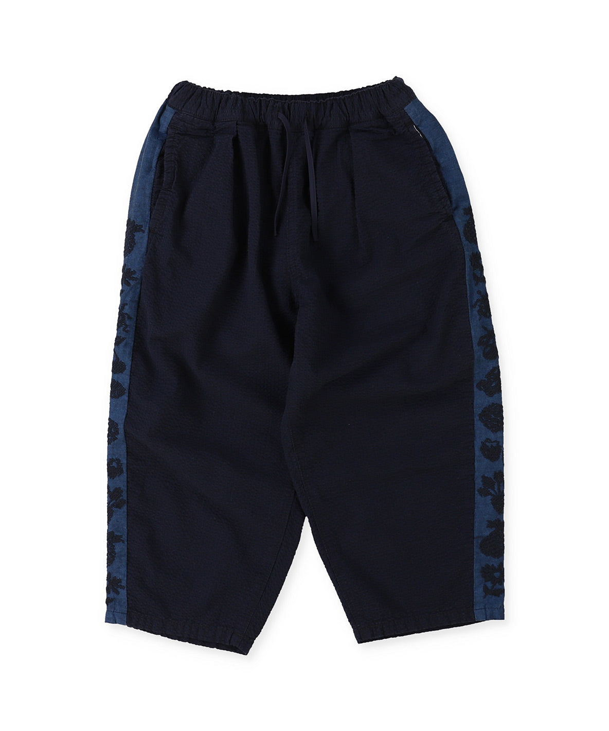 American Cotton Seersucker Line Embroidered Pants