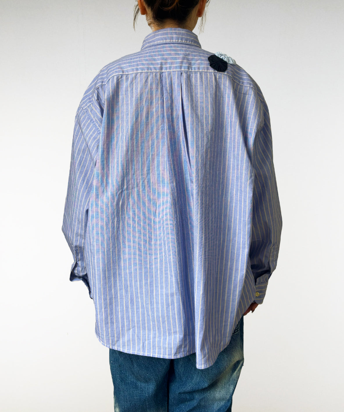 London Striped Yo-yo Quilt Shirt