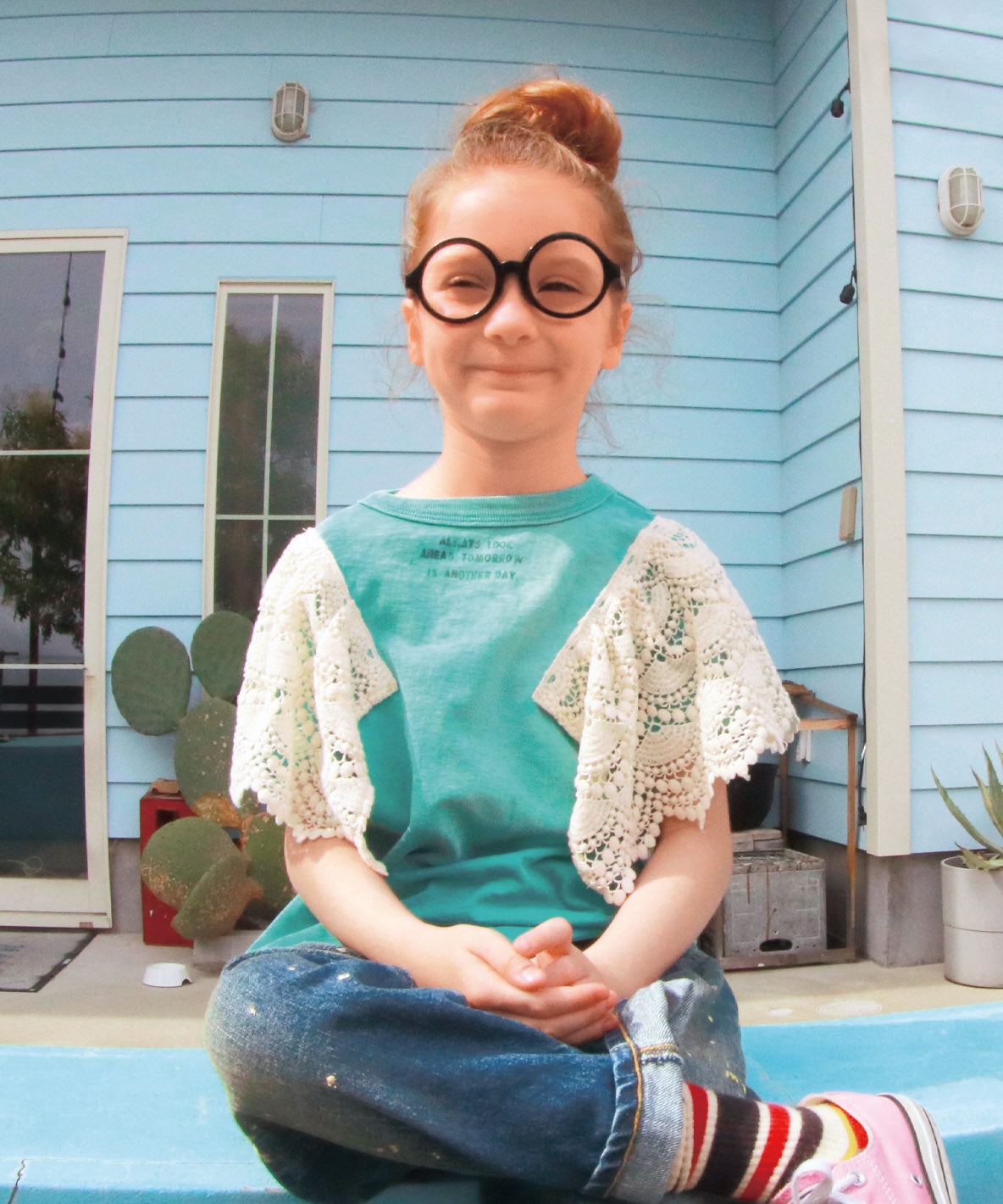 Vintage Cotton Jersey Ruffled Tee