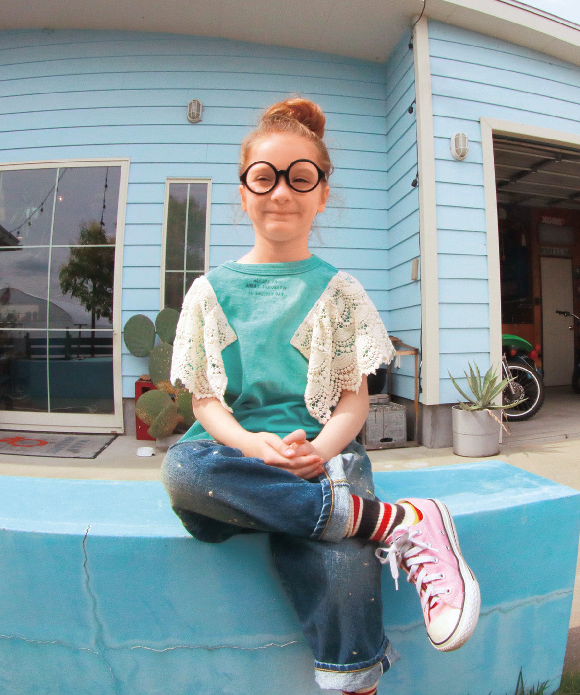 Vintage Cotton Jersey Ruffled Tee