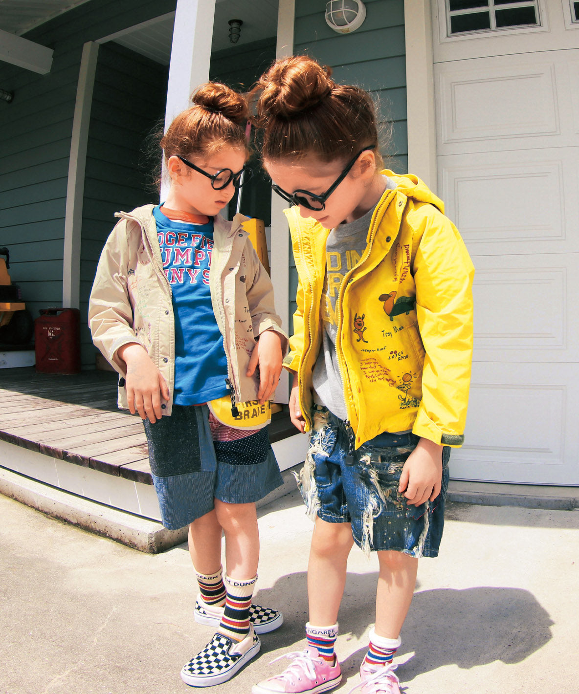 Indigo Houndstooth Shorts