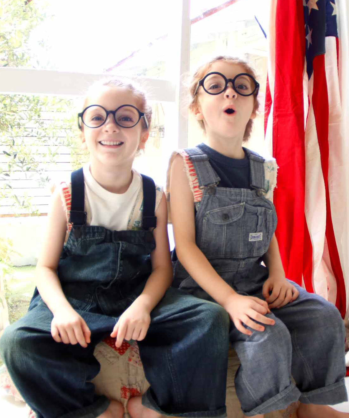 Pin Checked Overalls