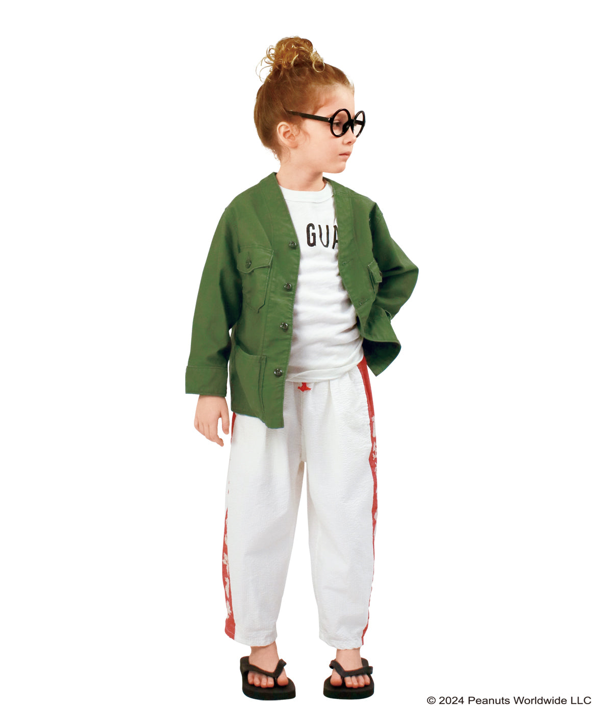 American Cotton Seersucker Line Embroidered Pants