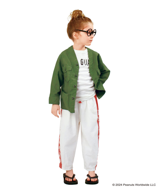 American Cotton Seersucker Line Embroidered Pants