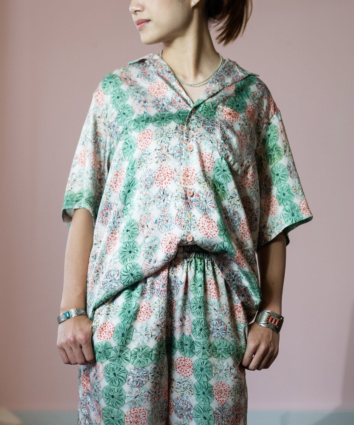 Antique Yo-yo Print Shirt