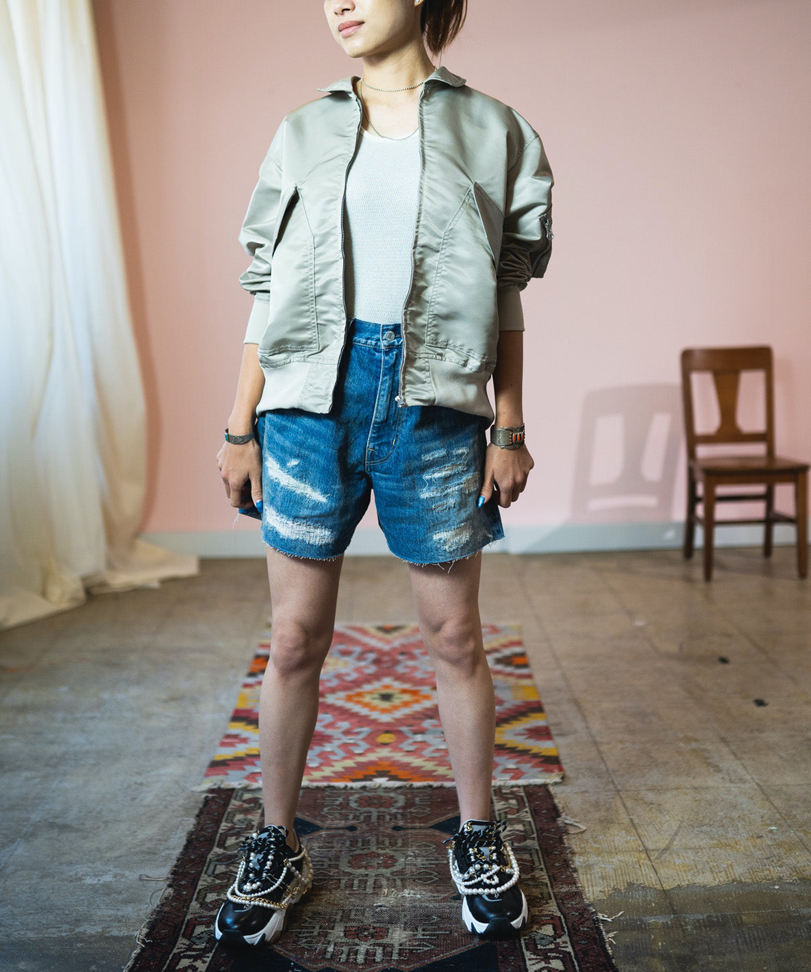 Nylon and Twill Docking Flight Jacket