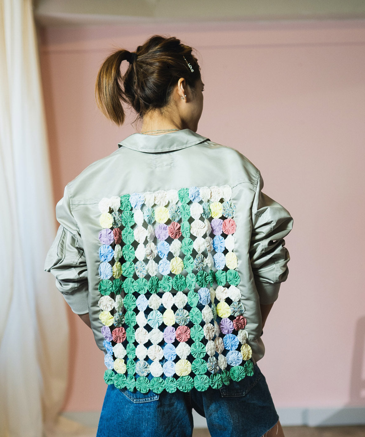 Nylon and Twill Docking Flight Jacket