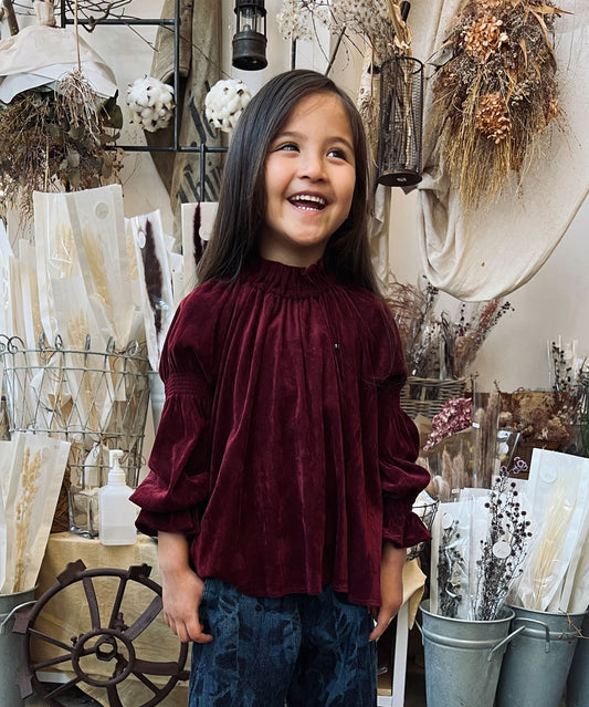 Tulle Flocky Gatherd Pullover