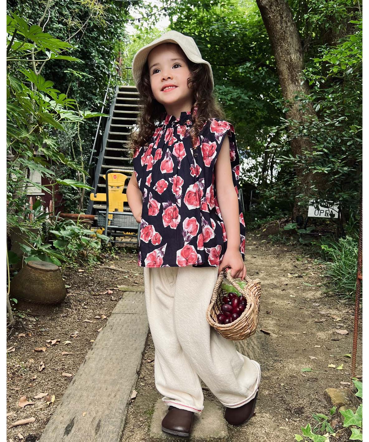 Flower Print Gathered Pullover