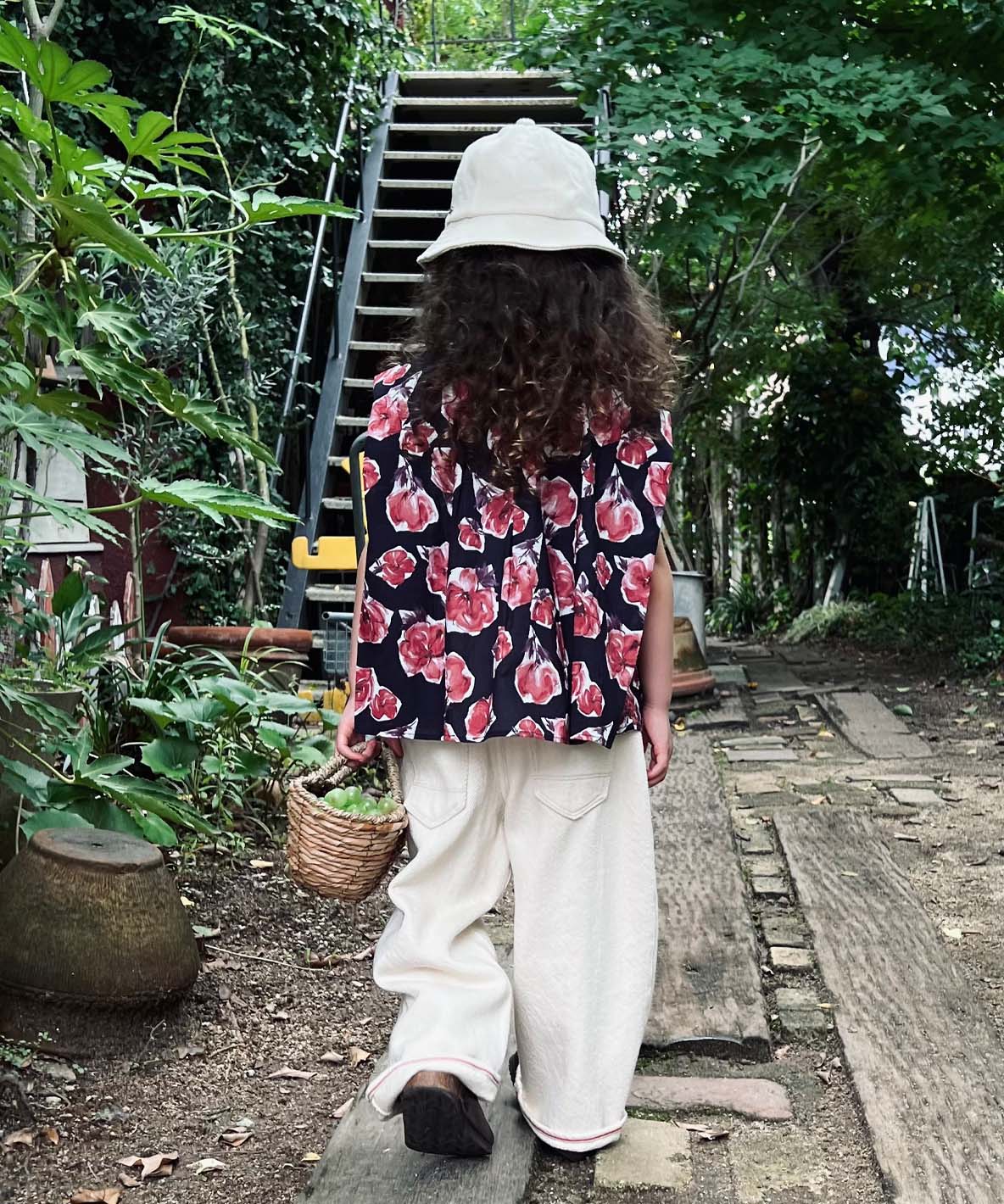 Flower Print Gathered Pullover