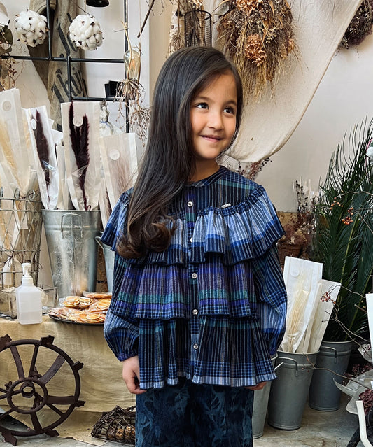 Checked Voile Blouse