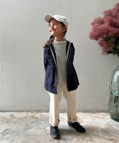 Cotton Hemp Denim Marine Blouson