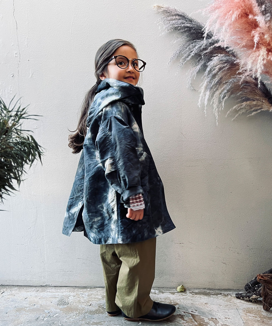 goa カーキ ファー付きモッズコート panaji ラクーンファー付モッズ  