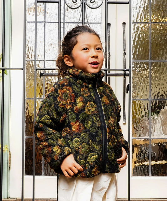 Fleece Floral Print Blouson