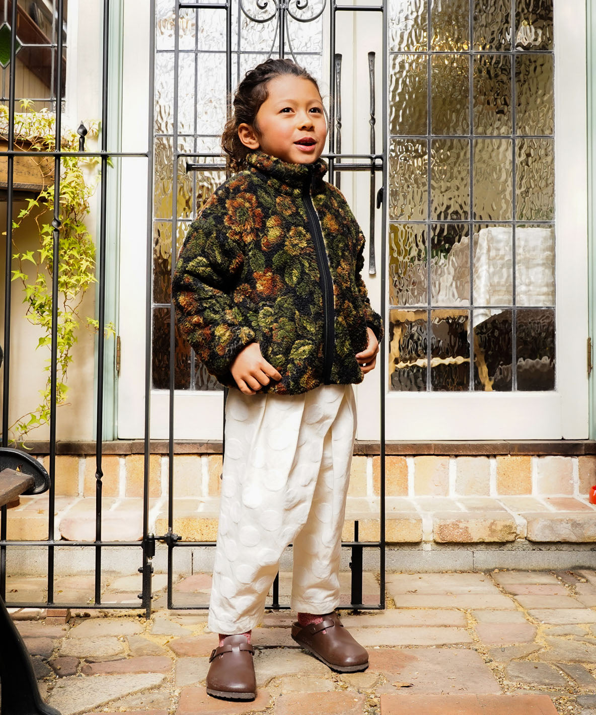 Fleece Floral Print Blouson