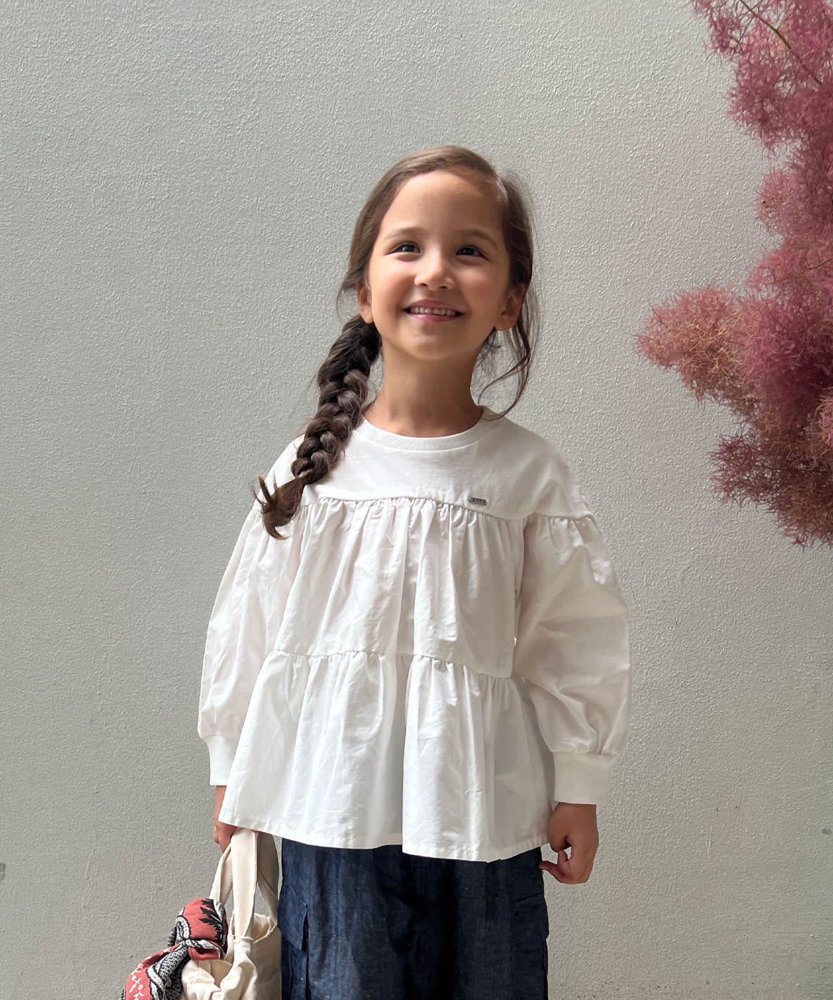 Smooth Cotton Jersey Tiered Tee