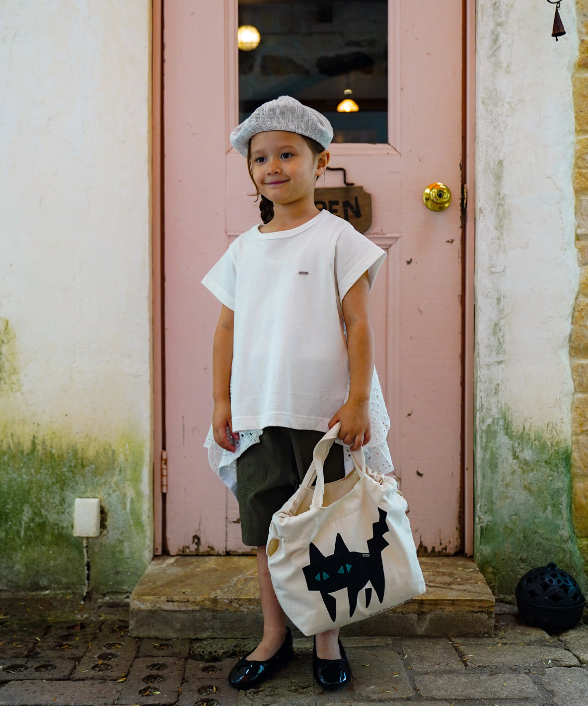 Smooth Cotton Jersey and Cutwork Lace Tee