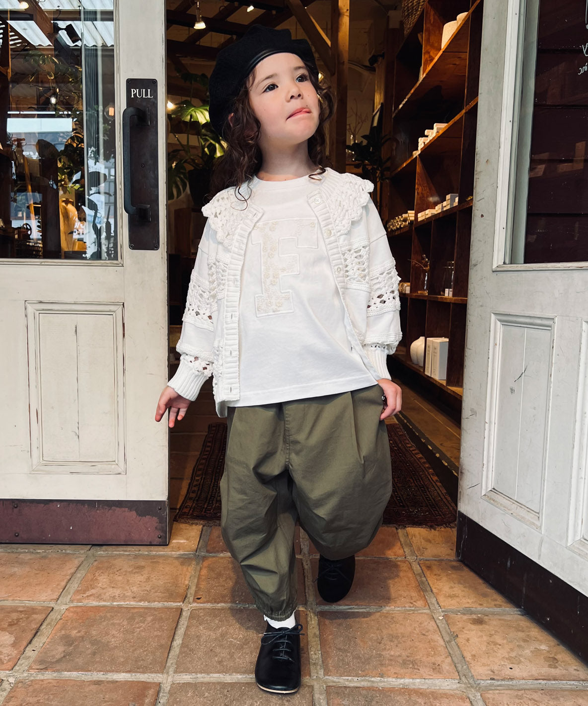 Smooth Cotton Jersey and Knit Cardigan