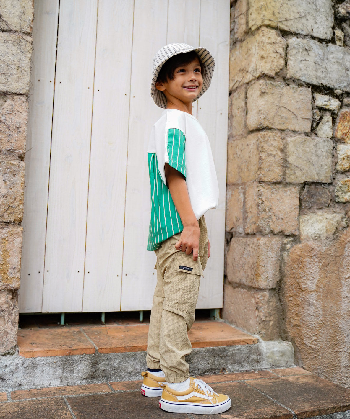 Smooth Cotton Jersey and Striped Tee