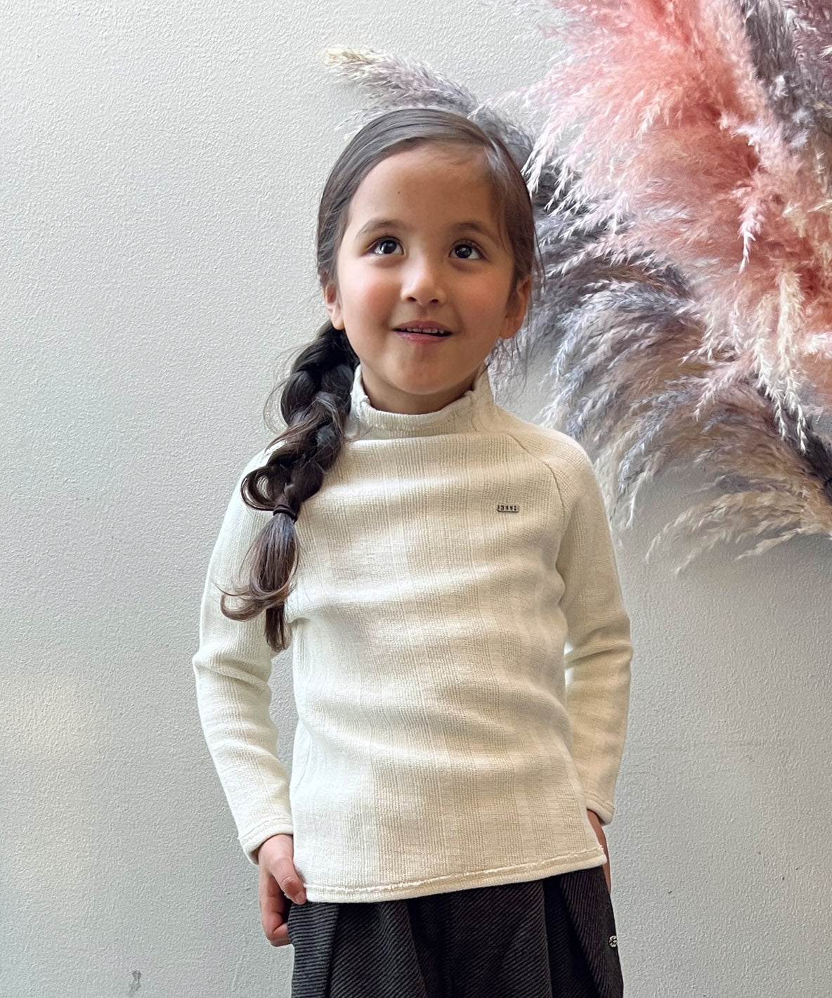 Rib Knit Long Sleeve Tee