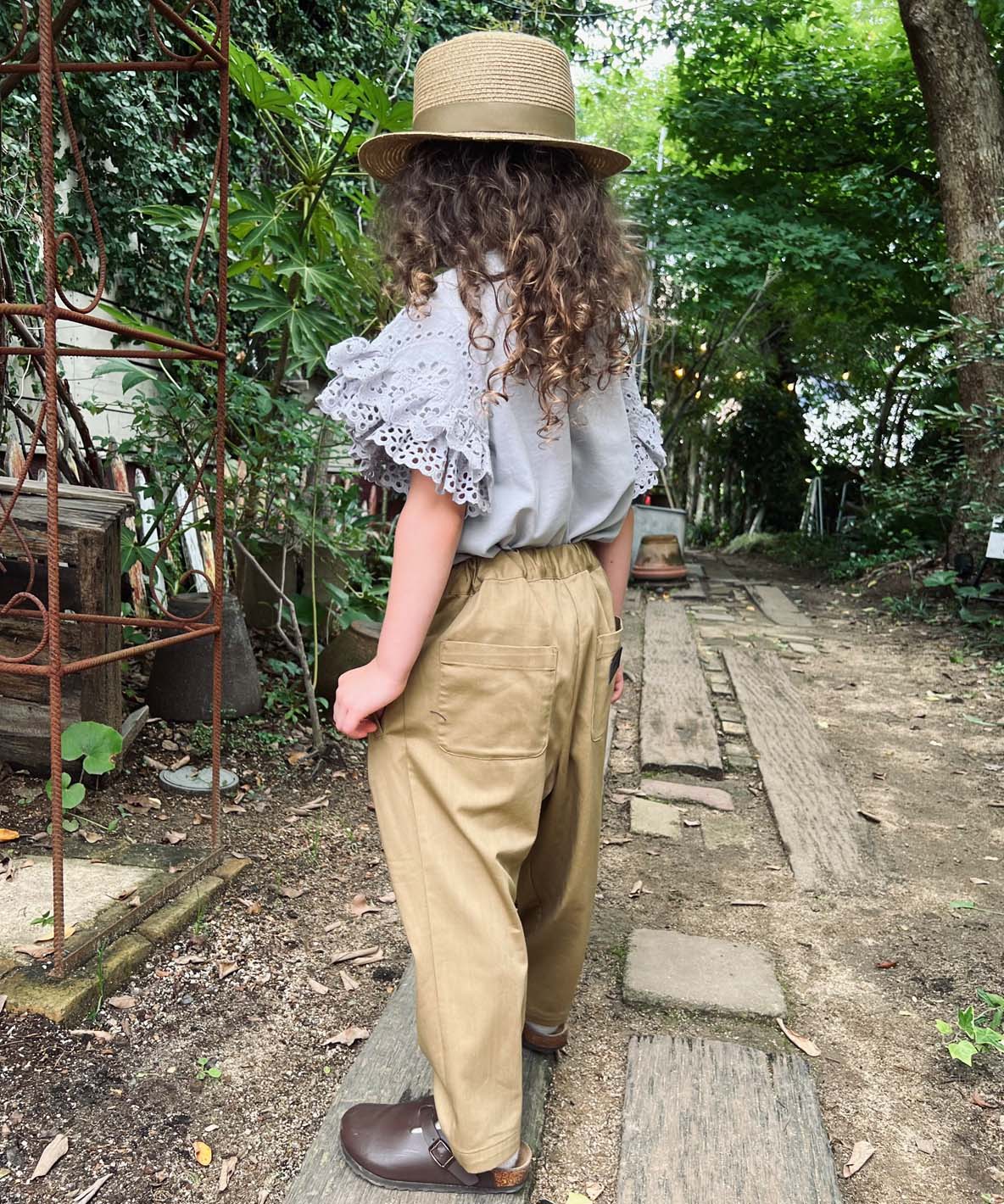 W Slab Chambray Tuck Pants