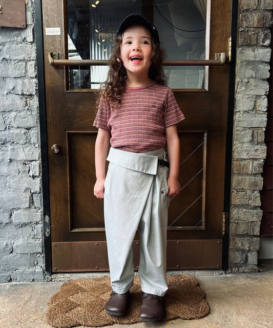 W Slab Chambray Tuck Pants