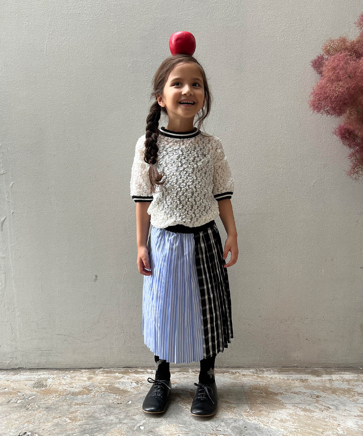 Eco Dobby Pleated Skirt
