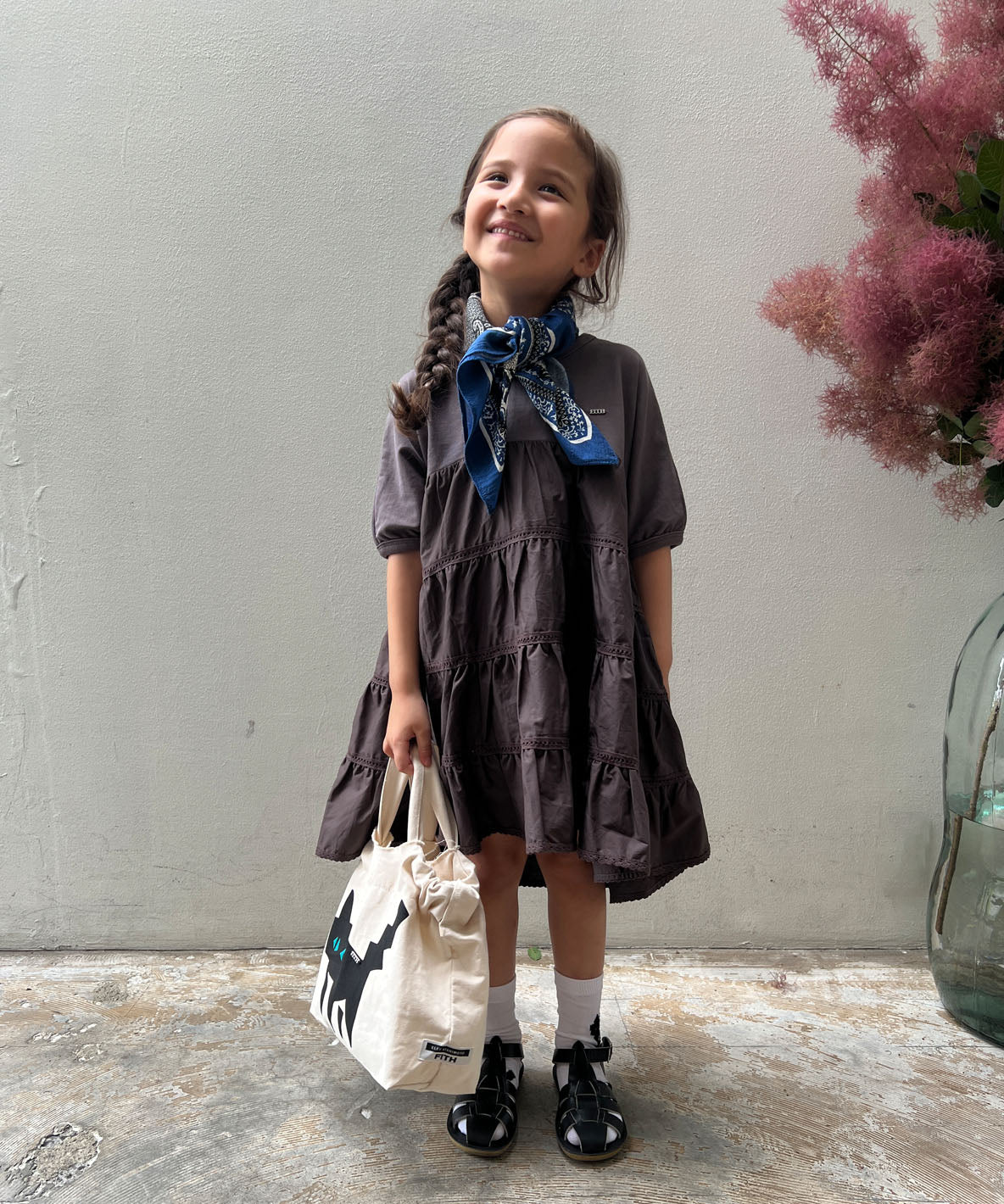 Smooth Cotton Jersey and Tiered Dress