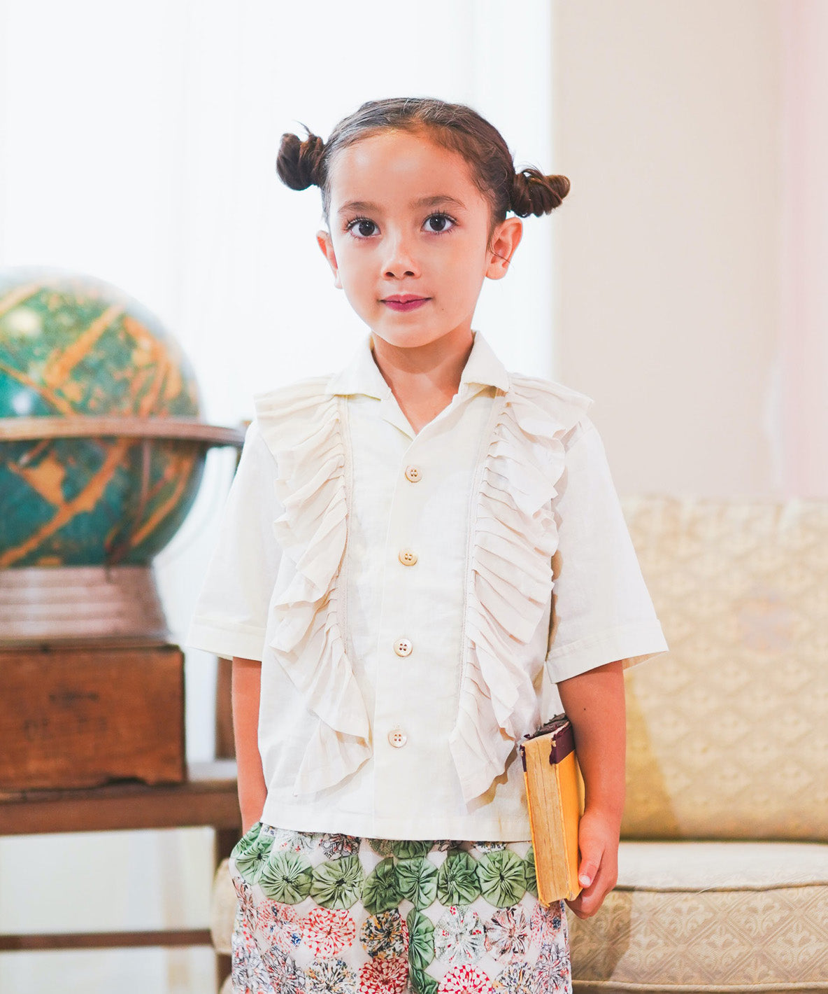 Frill Combination Shirt