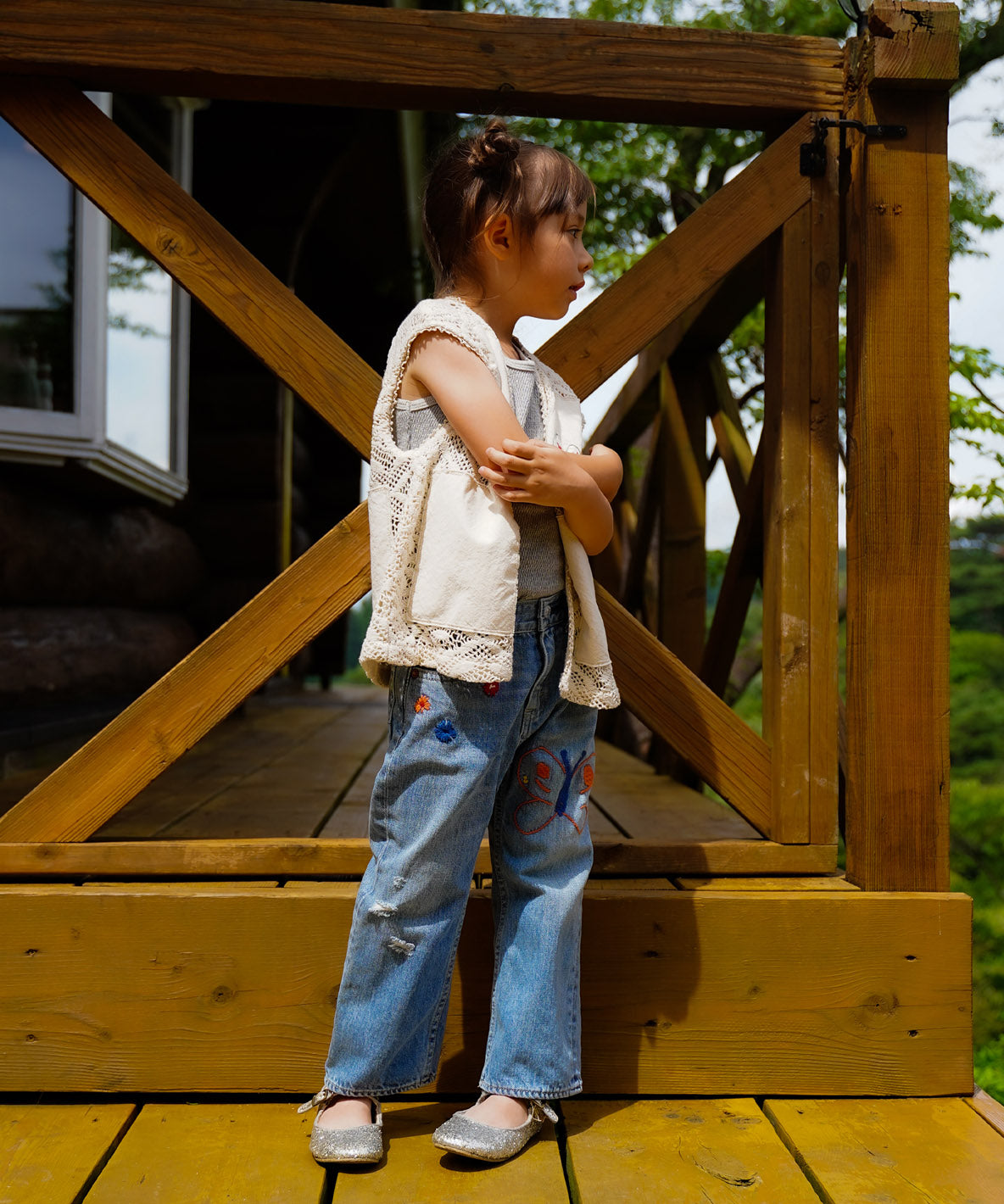 Knit Lace Embroidery Pullover