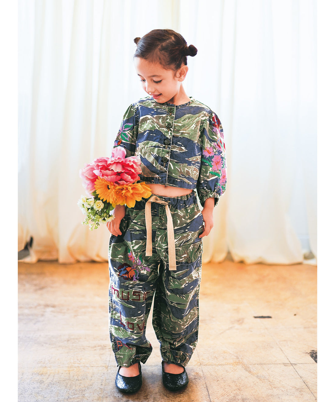 Camouflage Print Puff Sleeves Jacket – FITH ONLINE STORE